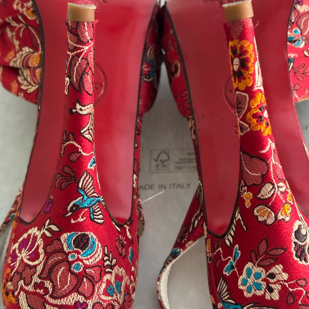 Billy Chan Couture Red Peep Toe Stilettos - Picture 7 of 14